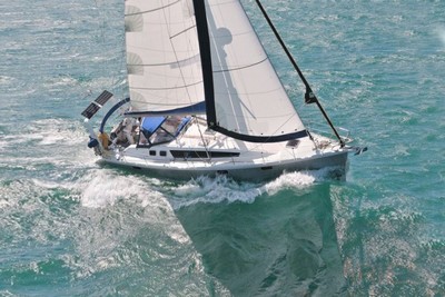 Ovni 43 sailboat under sail
