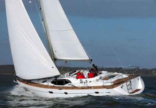 Oyster 46 humphreys sailboat under sail
