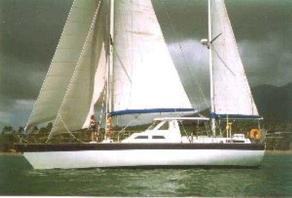 Oyster 46 sailboat under sail