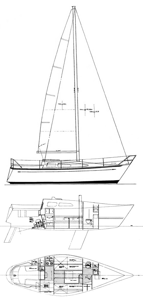 Chance 2925 paceship sailboat under sail
