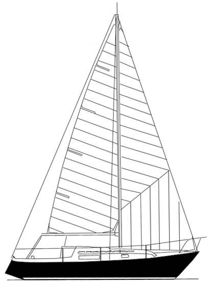 Paceship 29 cc sailboat under sail