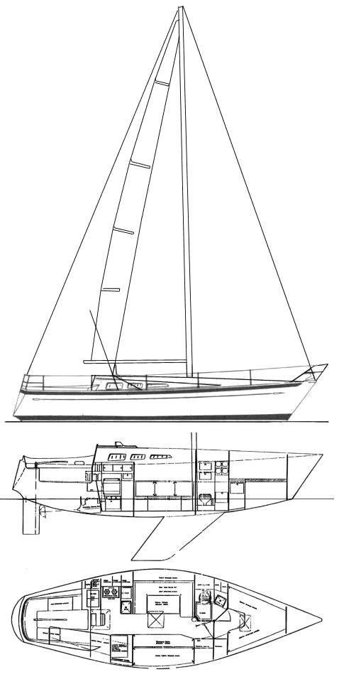 Chance 3228 paceship sailboat under sail