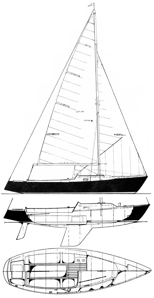 Bluejacket 23 paceship sailboat under sail