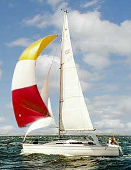 Parker 31 sailboat under sail