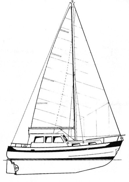 Passagemaker 33 sailboat under sail