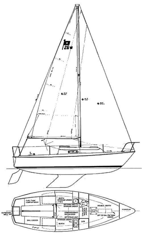 pearson 26 sailboat specs