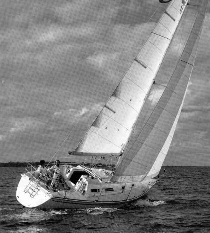 Pearson 31 2 sailboat under sail