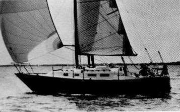 Pearson 31 sailboat under sail