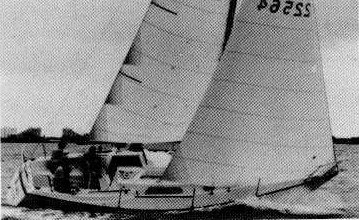 Pearson 32 sailboat under sail