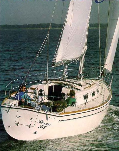 Pearson 34 2 sailboat under sail