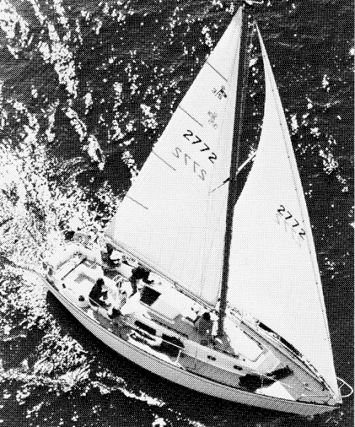 Pearson 35 sailboat under sail