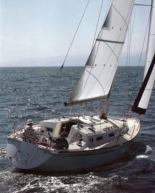 Pearson 37 2 sailboat under sail