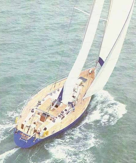 Pedrick 55 cheoy lee sailboat under sail