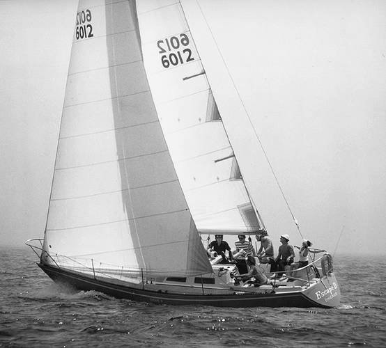 Peterson 34 sailboat under sail