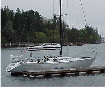 Wiggers 37 peterson sailboat under sail