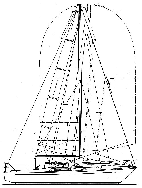 Pionier 10 sailboat under sail