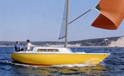 Poker jeanneau sailboat under sail