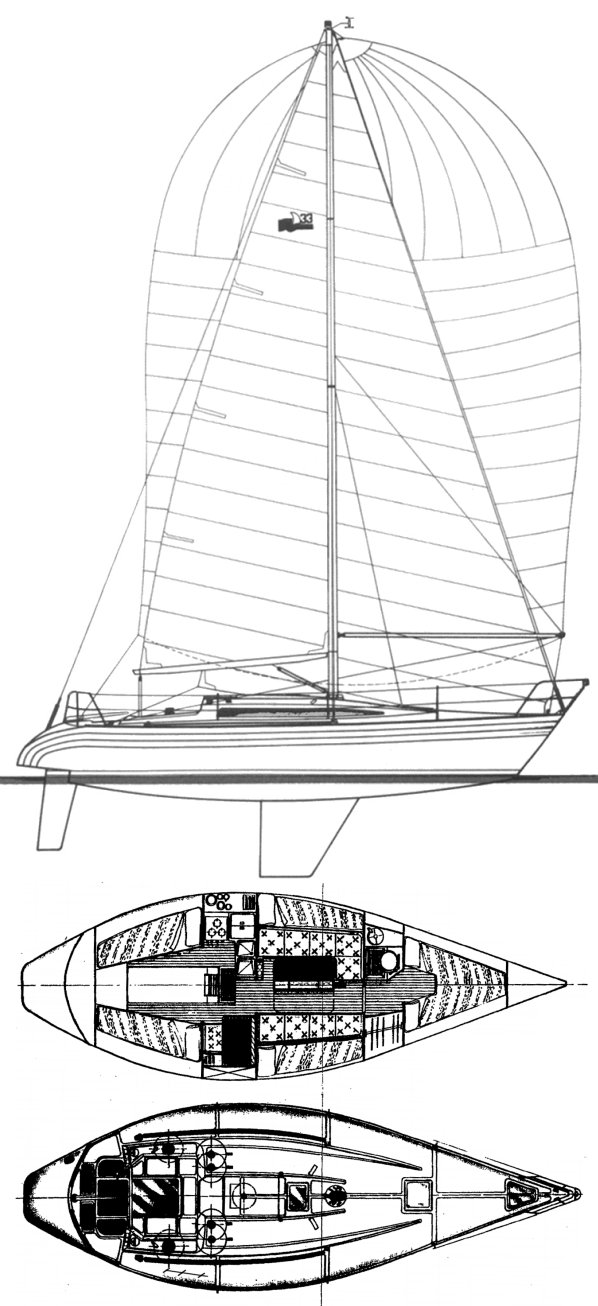 Polaris 33 holland sailboat under sail