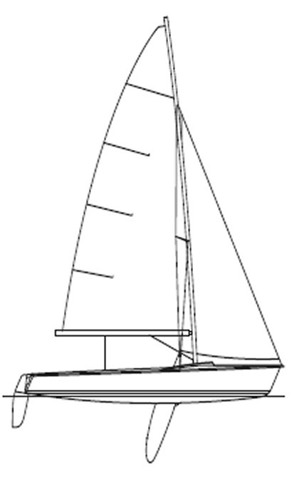 Precision 185 cb sailboat under sail