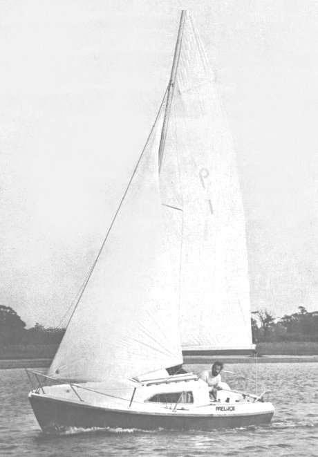 Prelude 19 sailboat under sail