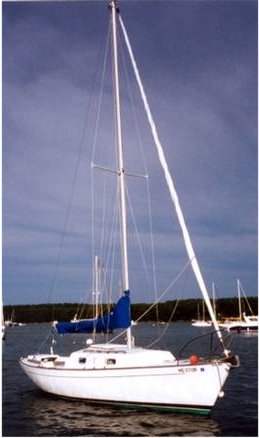 Quickstep 24 sailboat under sail