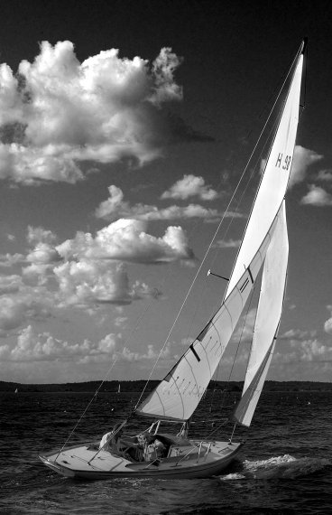 Quincy adams 17 sailboat under sail