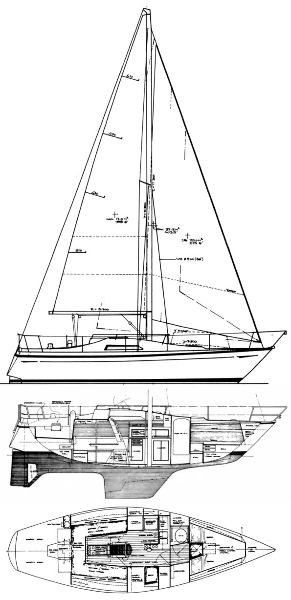 R9 30 sailboat under sail