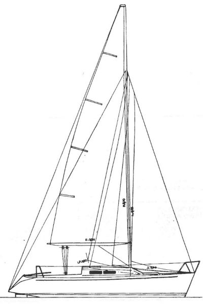 Ranger 26 frers sailboat under sail
