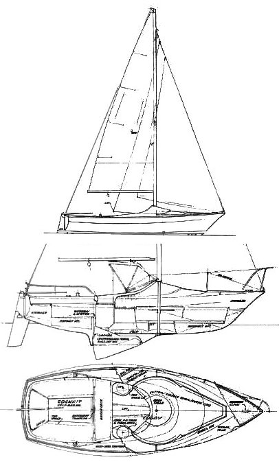 ranger 20 sailboat interior