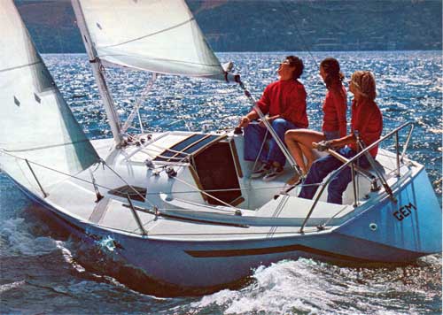Ranger 22 sailboat under sail
