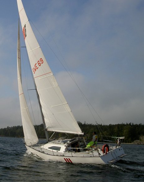 Ravage 36 sailboat under sail