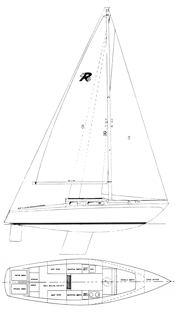 Rawson 26 sailboat under sail