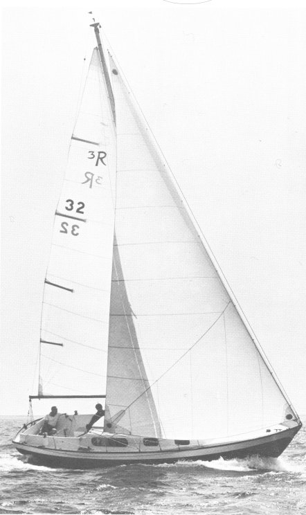 Rawson 30 sailboat under sail