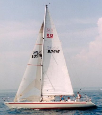 Reliance 12 sailboat under sail