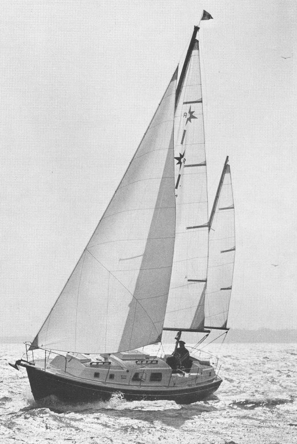 Renown 32 westerly sailboat under sail