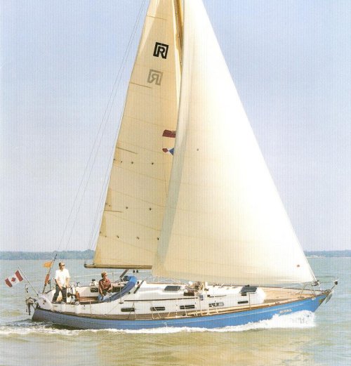Rival 36 sailboat under sail