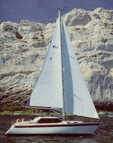 Riviera 35 westerly sailboat under sail