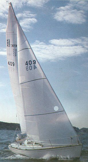 S2 79 sailboat under sail
