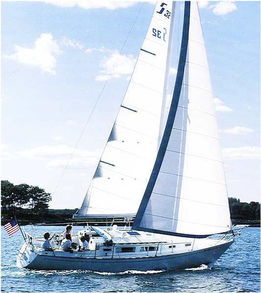 Sabre 32 sailboat under sail