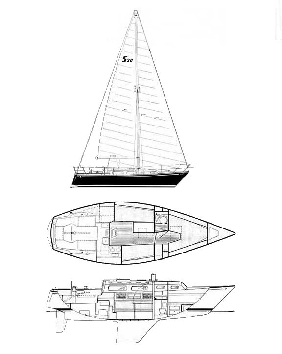 Sabre 30 2 sailboat under sail