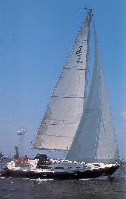 Sabre 425 sailboat under sail