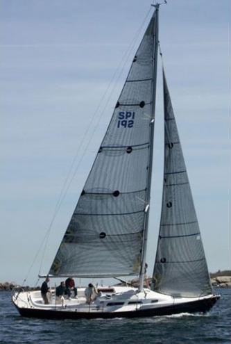 Sabre spirit sailboat under sail