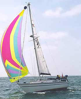 Sadler 29 sailboat under sail