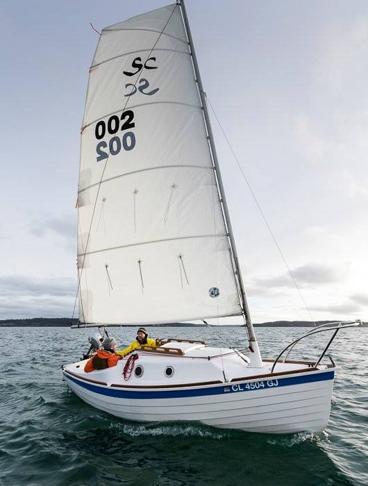 Sage cat 15 sailboat under sail