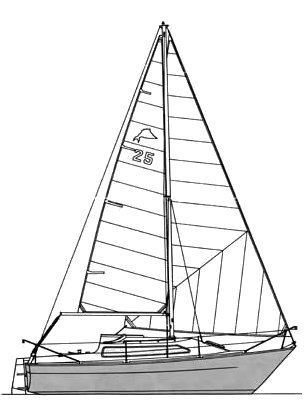 Sailfish 25 sailboat under sail