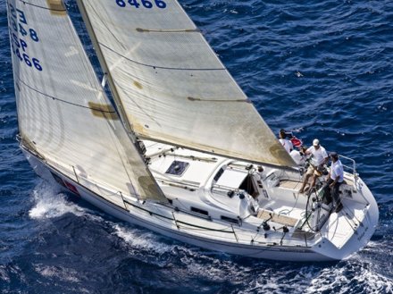 Salona 37 sailboat under sail