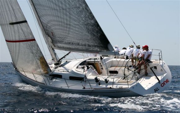 Salona 42 sailboat under sail