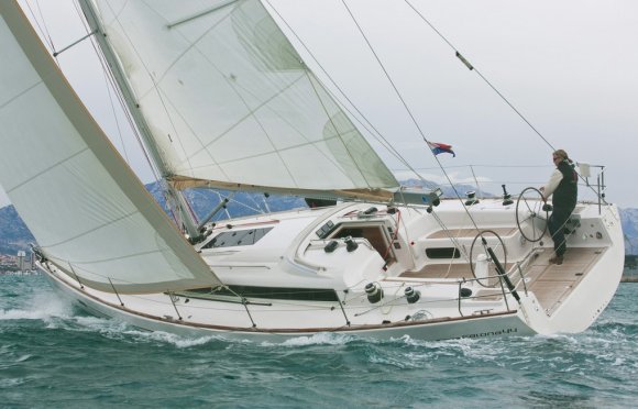 Salona 44 sailboat under sail