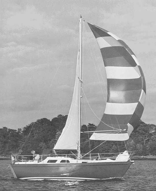 Samphire 26 sailboat under sail