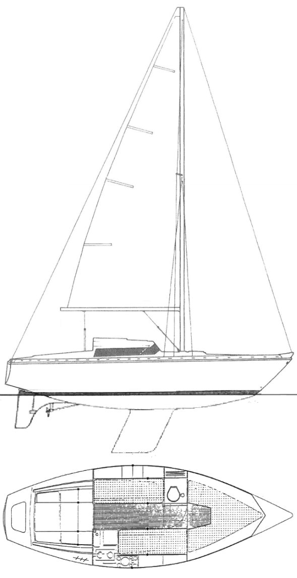 Sangria 25 gte jeanneau sailboat under sail